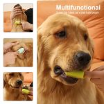 Soft gel pet tooth cleaning brush with handle