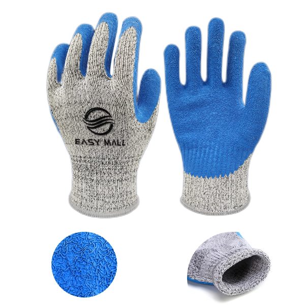 Blue & Gray Palm Dipped Worker Gloves