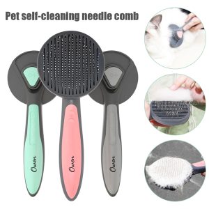 Round Pet Comb W/Handle