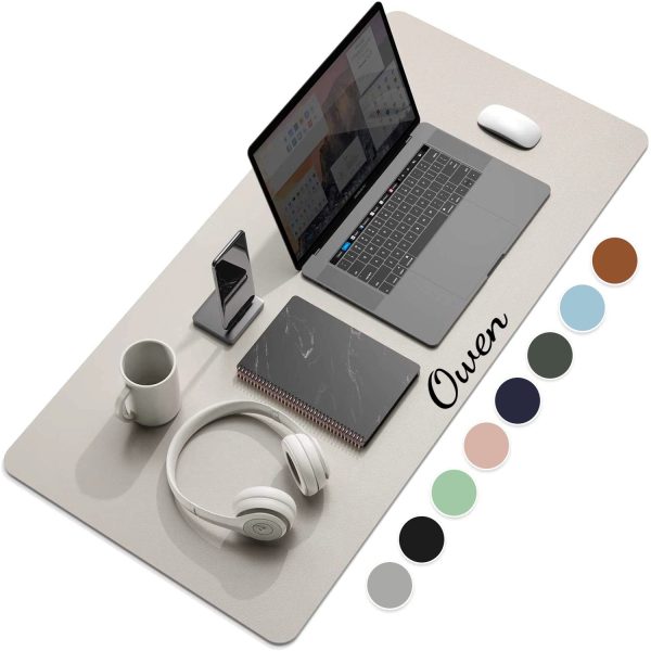 Dual Sided Pu Leather Office Desk Mouse Pad