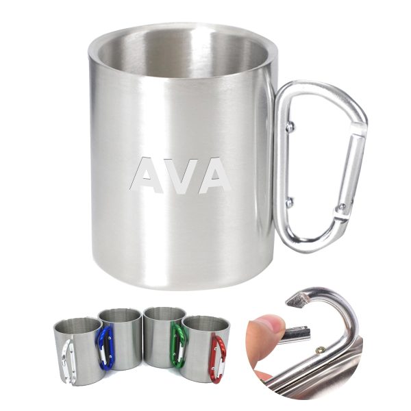 304 Stainless Steel Cups With Carabiners