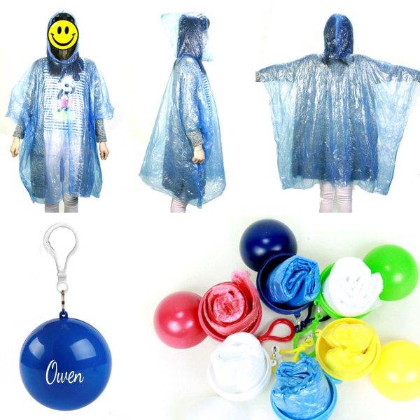 Disposable Plastic Poncho Ball