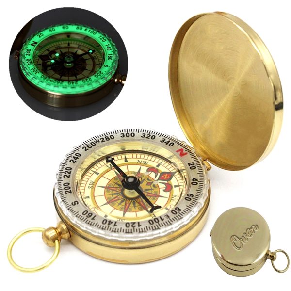 Classic Pocket Camping Vintage Copper Compass