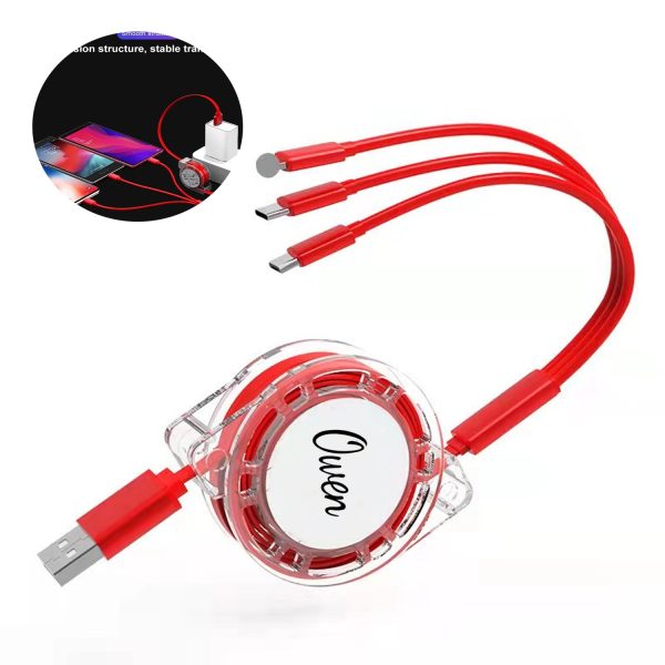 Retractable 3 In 1 Multiple Usb Charging Cable