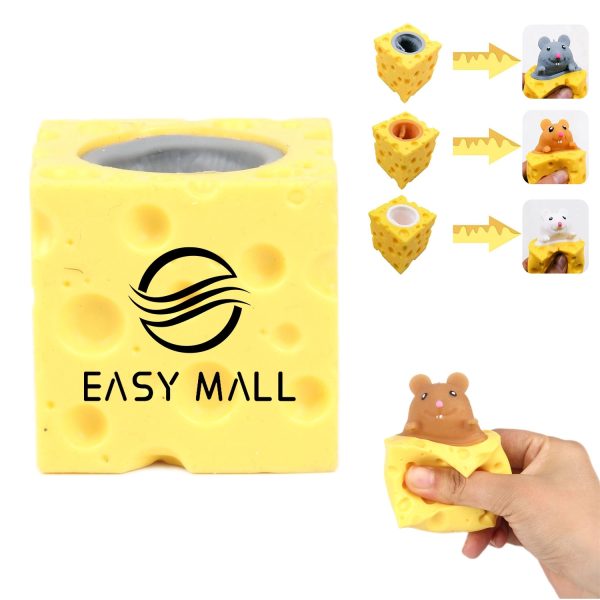 Mouse In Cheese Cup Squishy Balls Sensory  Fidget Toys