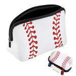 White Baseball Cosmetic Bag