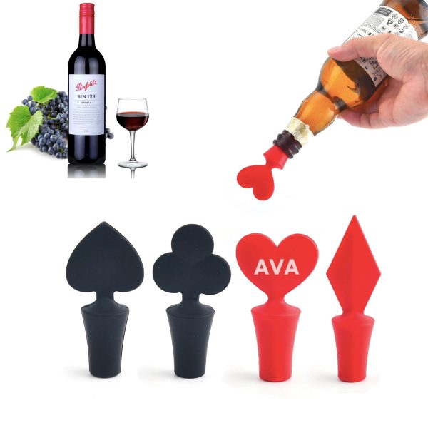 Playing Card Shape Silicone Wine Bottle Stopper