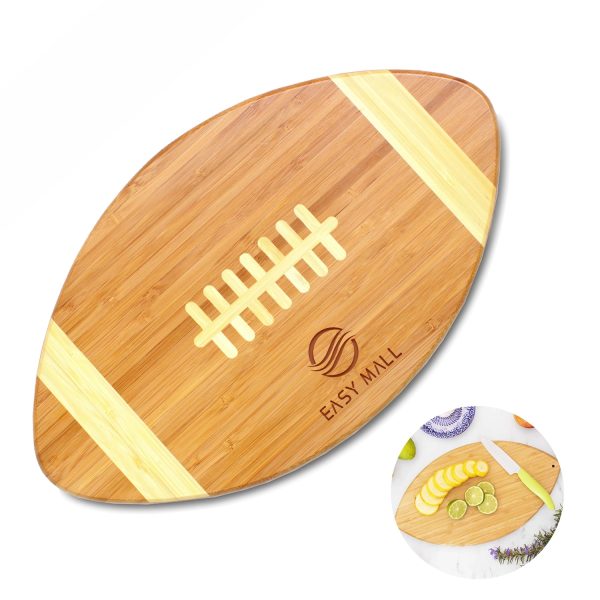 Totally Bamboo Football Shaped Serving And Cutting Board