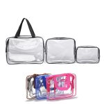 3 Pieces Of Transparent Cosmetic Bag