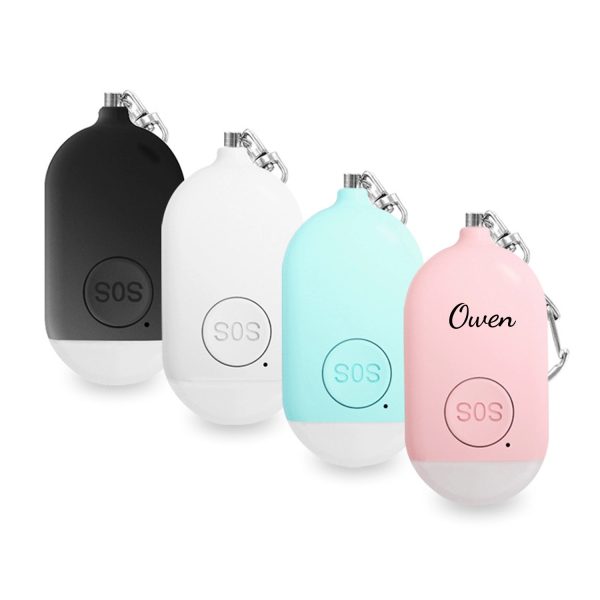 Rechargeable Personal Safety Alarm Keychain With Flashlight