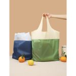 Renewable polyester foldable eco-friendly shopping bag