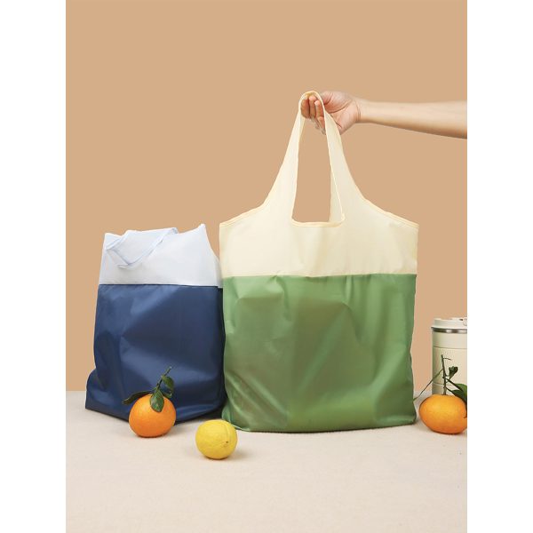 Renewable polyester foldable eco-friendly shopping bag