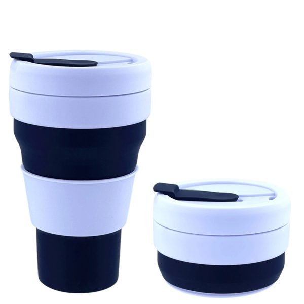 12oz Folding Travel Sealed Silicone Water Cup