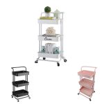 Heavy Duty 3-Tier Metal Utility Rolling Cart