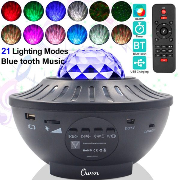 Sky Galaxy Ocean Wave Projector Light with Remote Control