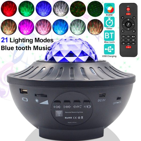 Sky Galaxy Ocean Wave Projector Light with Remote Control