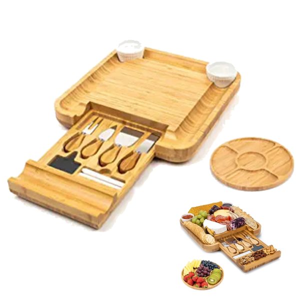 Bamboo Cheese Board and Knife Set