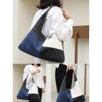 Stitching Trend Canvas Bag