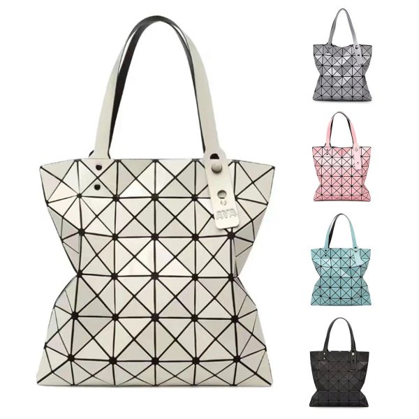 Pu Geometric Diamond Handbag