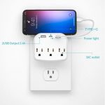 3-Outlet Extender With 3 Usb Power Strip