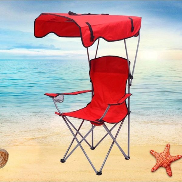 Foldable Beach Chair With Sunshade