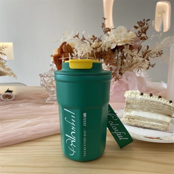 13.5Oz Vacuum Casual Travel Mug For Hot/Cold Coffee