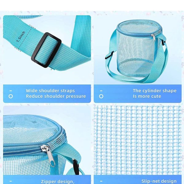 Nylon Mesh Beach Cylindrical Storage Bag