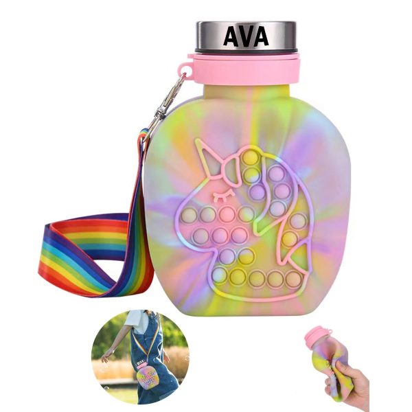 Children'S Outdoor Slant Back Silicone Water Bottle