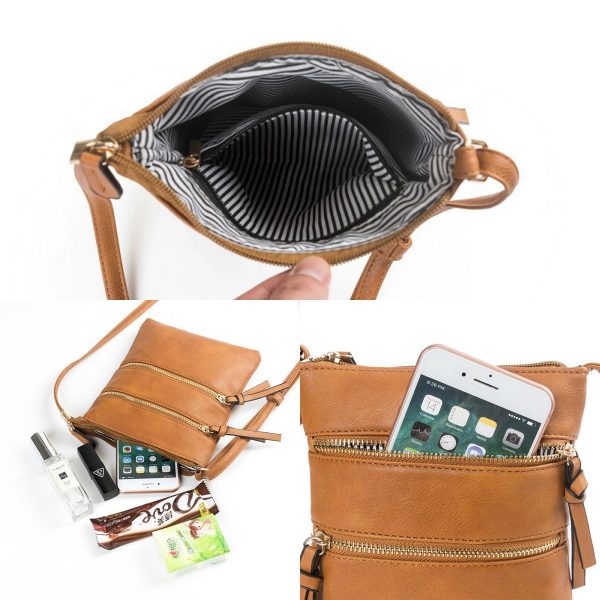 Women'S Casual Multifunctional Dual Zipper Shoulder Bag