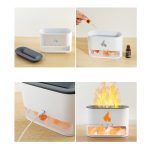 Office Home Essential Oil Rock Light Craft Flame Humidifier