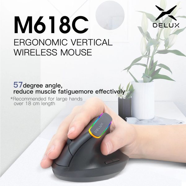 Wireless Bluetooth Dual Mode Charging Ergonomic Mouse