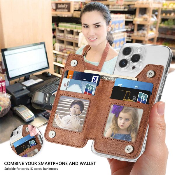 Mobile Phone Left And Right Flip Multiple Card Holder