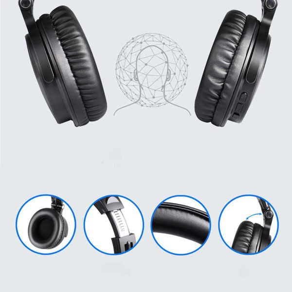 Wireless Bluetooth Monitoring Dual Stereo Wired Headphones