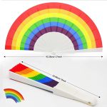 Rainbow Rave Folding Pride Plastic Fan