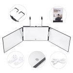 Trifold Mirror For Self Hair Cutting And Styling