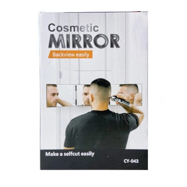 Trifold Mirror For Self Hair Cutting And Styling