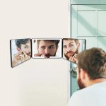 Trifold Mirror For Self Hair Cutting And Styling