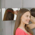 Trifold Mirror For Self Hair Cutting And Styling