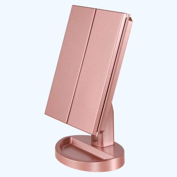 Tri-Fold Lighted Vanity Mirror