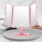 Tri-Fold Lighted Vanity Mirror