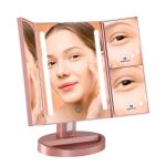 Tri-Fold Lighted Vanity Mirror