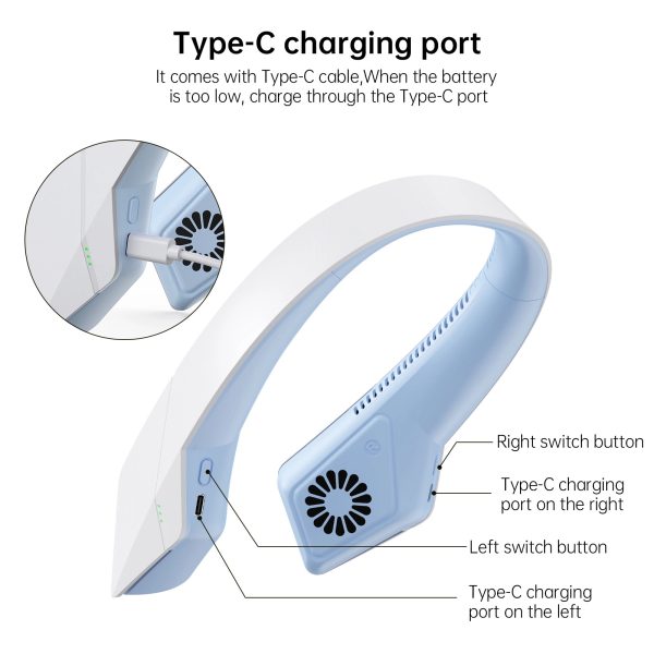 Hanging Neck Type Leafless Fan Portable