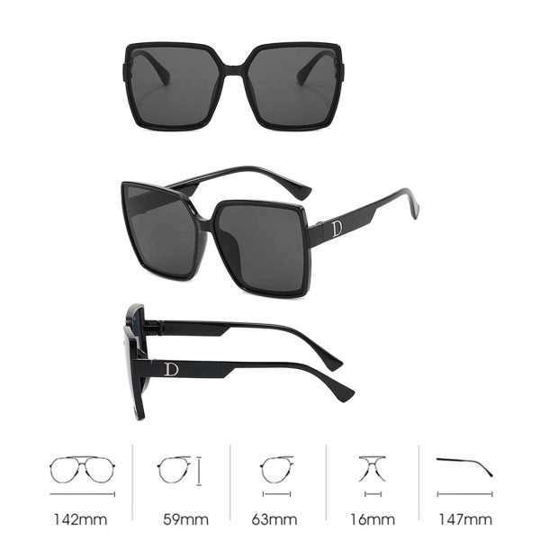 Retro Square Large Frame Street Photography Sunglasses