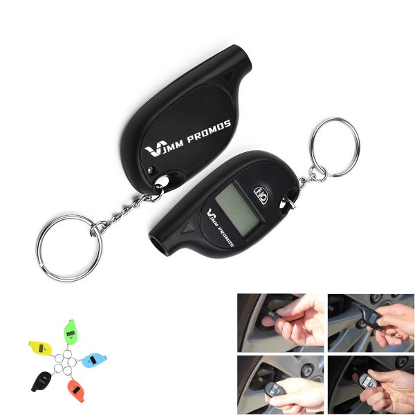 Mini Tire Pressure Gauge Digital Lcd Display With Keychain