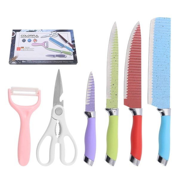 High Carbon Steel Kitchen Knife Set 6Pcs