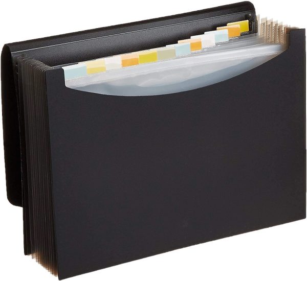 Expanding Organizer File Folder Letter Size Black