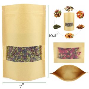 Stand-up Kraft Paper Food Bags With Window