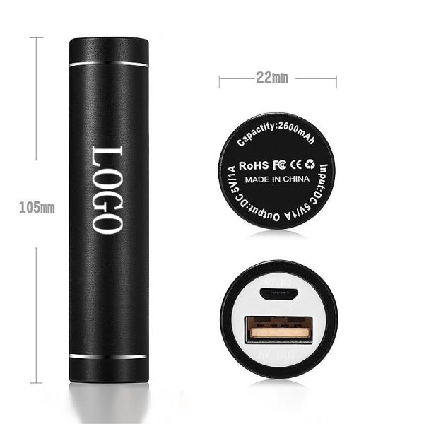 Cylinder Colorful 2200Mah Lipstick Power Bank