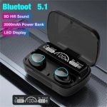 Wireless Stereo Headphones Led Display Earbuds