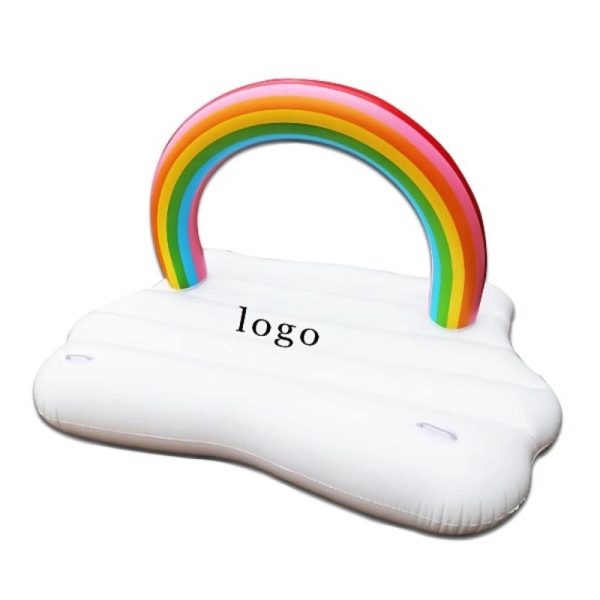 Inflatable Rainbow Cloud Pool Float